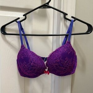 Victoria's Secret Purple Lace Push-Up Bra